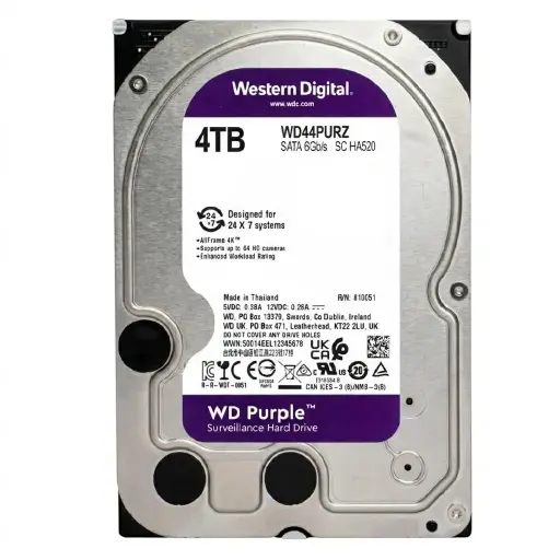 [662987044974] DD WD NUEVO 4TB 3.5 PURPLE WD44PURZ 12M DE GARANTIA
