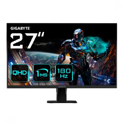 [889523040300] MONITOR 27 GIGABYTE GS27QA 1MS 180HZ QHD GAMER IPS CURVO ANTI-GLARE DP HDMI 12M DE GARANTIA