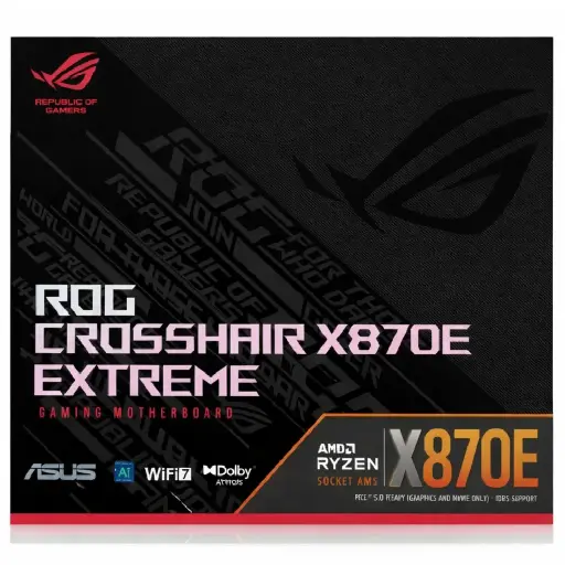 [197105984967] MOTHER AMD X870E ASUS ROG CROSSHAIR EXTREME AM5 4xDDR5 256GB ATX 90MB1LB0-MVAAY0 12M DE GARANTIA
