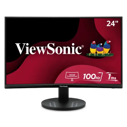 [766907029857] MONITOR 24 VIEWSONIC VA2416C CURVO 1MS 100HZ FULL HD MVA BOCINAS DP HDMI GARANTIA CON FABRICANTE