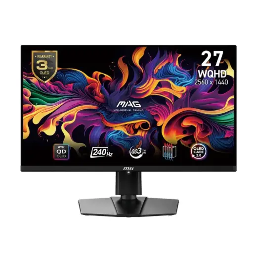 [824142341063] MONITOR 27 MSI MAG 271QPX QD-OLED 0.3MS 360HZ WQHD GAMER QD OLED ANTI-GLARE DP HDMI FREESYNC GARANTIA CON FABRICANTE