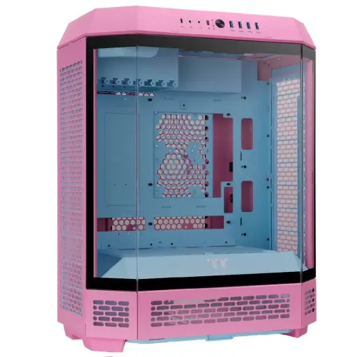 [841163098585] GABINETE THERMALTAKE THE TOWER 600 BUBBLE PINK ATX CRISTAL MIDTOWER ROSA CA-1Z1-00MAWN-00 12M DE GARANTIA 