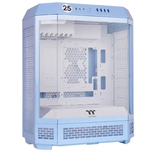 [841163095690] GABINETE THERMALTAKE THE TOWER 600 HYDRANGEA BLUE ATX CRISTAL MIDTOWER AZUL CA-1Z1-00MFWN-00 12M DE GARANTIA