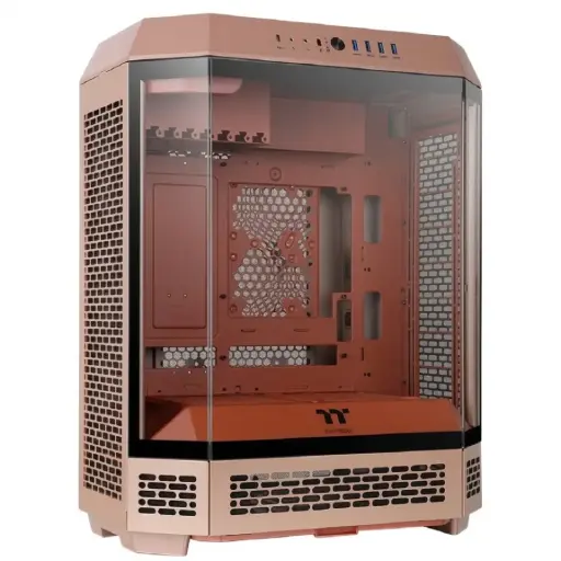 [841163098592] GABINETE THERMALTAKE THE TOWER 600 GRAVEL SAND ATX CRISTAL MIDTOWER CAFE CA-1Z1-00MGWN-00 12M DE GARANTIA