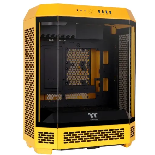 [841163098578] GABINETE THERMALTAKE THE TOWER 600 BUMBLEBEE ATX CRISTAL MIDTOWER AMARILLO CA-1Z1-00M4WN-00 12M DE GARANTIA