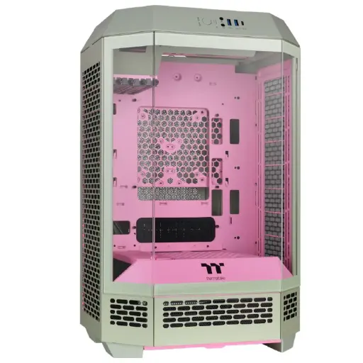 [841163095737] GABINETE THERMALTAKE THE TOWER 300 MATCHA PLUM MICRO ATX CRISTAL MICROTOWER CIRUELA MATCHA CA-1Y4-00SJWN-00 12M DE GARANTIA