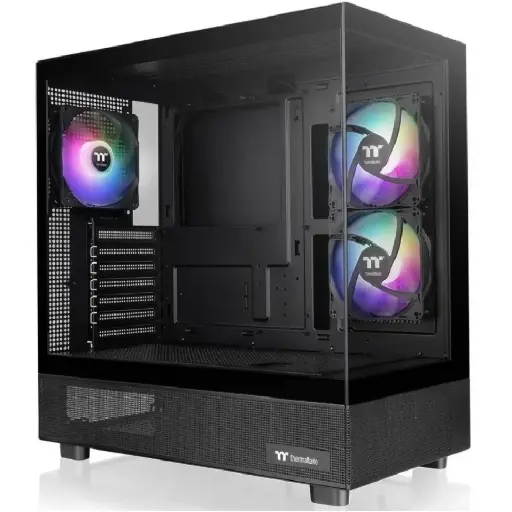 [841163094198] GABINETE THERMALTAKE VIEW 270 PLUS TG ARGB BLACK ATX CRISTAL MIDTOWER NEGRO CA-1Y7-00M1WN-01 12M DE GARANTIA