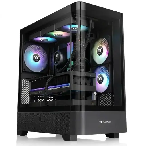 [840480300074] GABINETE THERMALTAKE VIEW 290 TG ARGB BLACK ARX CRISTAL MIDTOWER NEGRO CA-11G-00M1WN-00 12M DE GARANTIA