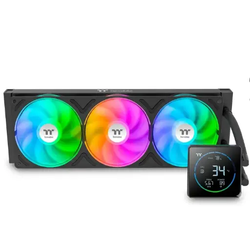 [840480305932] ENFRIAMIENTO LIQUIDO THERMALTAKE TH360-S V3 ARGB SYNC AIO 120MM DISPLAY LCD CL-W470-PL12SW-A 12M DE GARANTIA