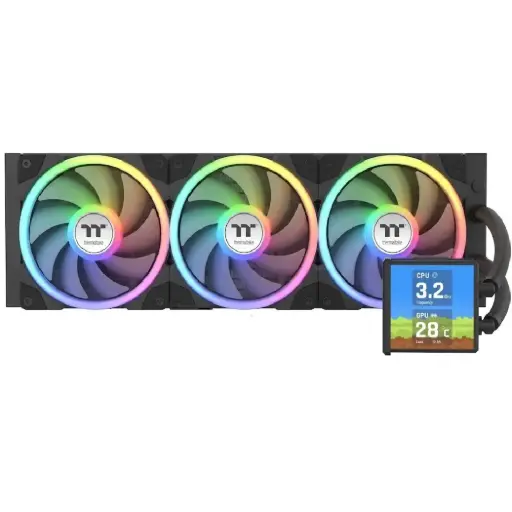 [840480306236] ENFRIAMIENTO LIQUIDO THERMALTAKE MINECUBE 360 ULTRA ARGB SYNC AIO 120MM  4 DISPLAY LCD CL-W481-PL12SW-A 12M DE GARANTIA