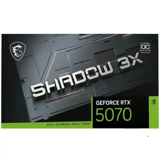 [824142405741] TARJETA DE VIDEO MSI NVIDIA GEFORCE RTX 5070 SHADOW 3X OC 12GB GDDR7 HDMI DP RTX 5070 12G SHADOW 3X OC 12M DE GARANTIA