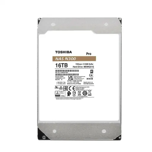 [723844001025] DD NAS TOSHIBA N300 PRO 16TB 3.5 HDWG51GXZSTB 11M DE GARANTIA 