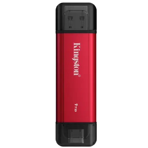 [740617352221] SSD EXTERNO KINGSTON DUAL 1TB USB-C/-A ROJO SPSD/1TB 11M DE GARANTIA