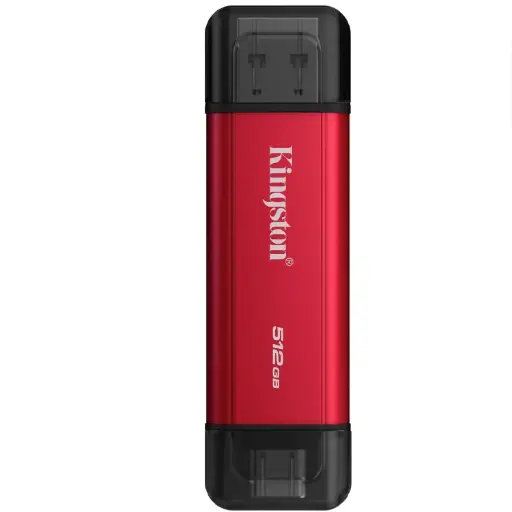 [740617352207] SSD EXTERNO KINGSTON DUAL 512GB USB-C/-A ROJO SPSD/512GB 11M DE GARANTIA
