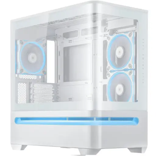 [199291006621] GABINETE ASUS PRIME AP202 ARGB M-ATX WHITE CRISTAL TEMPLADO 90DC00P3-B18000 11M DE GARANTIA