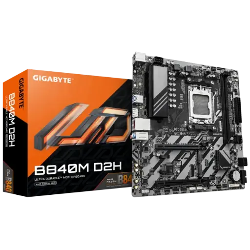 [889523047149] MOTHER AMD B840M D2H GIGABYTE AM5 2xDDR5 128GB ATX 12M DE GARANTIA