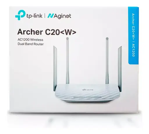 [840460606387] ROUTER TPLINK ARCHER C20 W 2.4GHZ-5GHZ AC750 750MPS 12M DE GARANTIA 