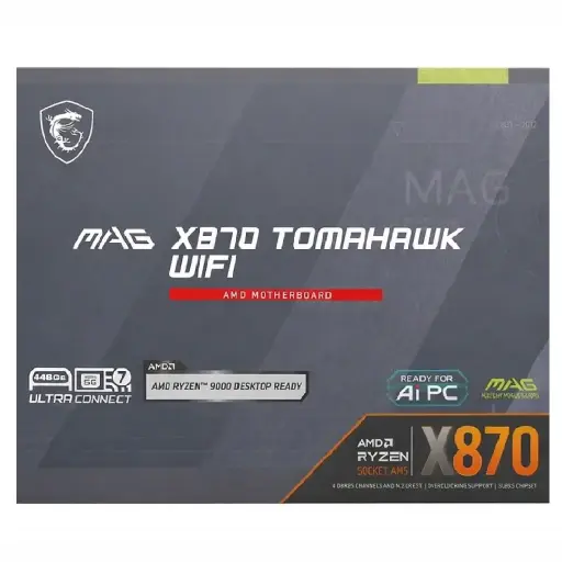 [824142395660] MOTHER AMD X870E WIFI MSI MAG TOMAHAWK AM5 4xDDR5 256GB ATX MAG X870E TOMAHAWK WIFI 12M DE GARANTIA