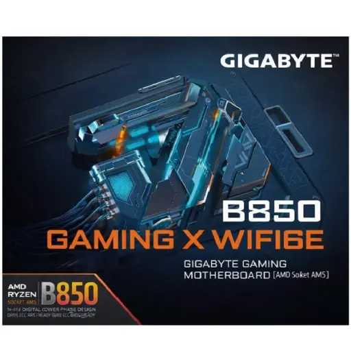 [889523046135] MOTHER AMD B850 GIGABYTE GAMING X WIFI6E AM5 4xDDR5 256GB NEGRO ATX 12M DE GARANTIA