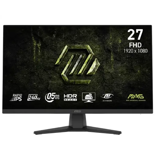 [824142419793] MONITOR 27 MSI MAG 272F X24 0.5MS 240HZ FULL HD GAMER IPS ANTI-GLARE FREESYNC 12M DE GARANTIA