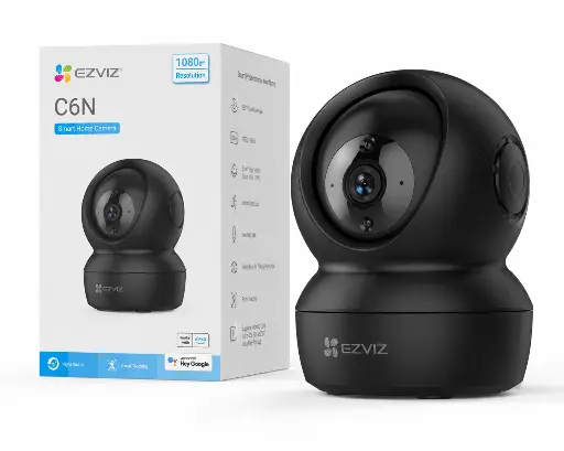 [6941545617862] CAMARA DE SEGURIDAD EZVIZ C6N 1080P MAX-256GB MICRO SD NEGRO WIFI CS-C6N 1080P 11M DE GARANTIA