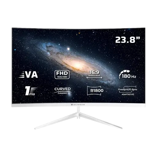 [7506215943048] MONITOR 24 BALAM RUSH ANDROMEDA MAG24Y 1MS 200HZ FULL HD CURVO VA BLANCO ADATIVE SYNC BR-943048 12M DE GARANTIA