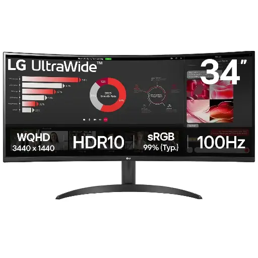 [8806096199565] MONITOR 34 LG ULTRAWIDE 34WR50QK-B CURVO 5MS 100HZ WQHD VA GARANTIA CON FABRICANTE