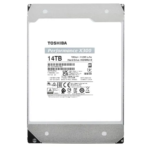 [723844001285] DD INTERNO TOSHIBA 14TB X300 PERFORMANCE HDWR51EXZSTA 3.5 11M DE GARANTIA
