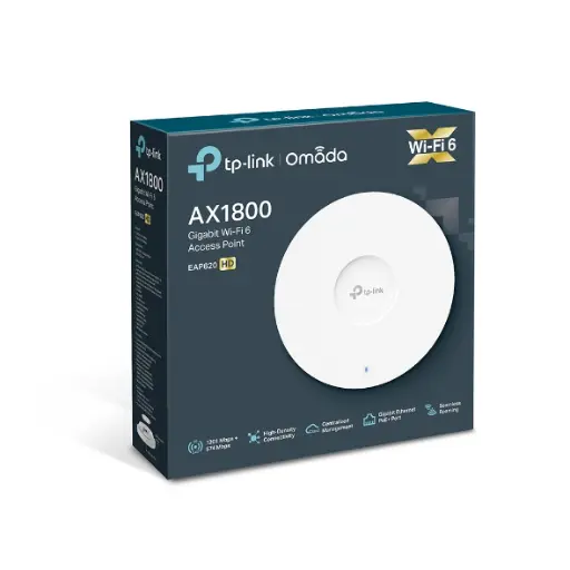 [840030707766]  ACCESS POINT TPLINK EAP620 1800MPS HD TECHO DUAL BAND 6DBI 1AÑO DE GARANTIA 