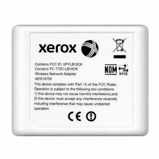 [095205835625] ADAPTADOR DE RED XEROX INALAMBRICO 497K16750 C/PHASER 6510DN/WORKCENTRE 6515DN SIN GARANTIA