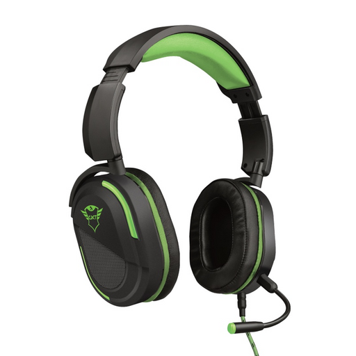 [8713439234022] AUDIFONOS TRUST GAMER LEGION GXT422G NGR/VERDE 3.5MM 3M DE GARANTIA