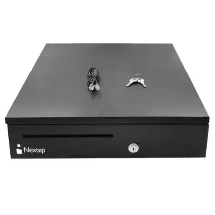 [7501811271809] CAJON DE DINERO NEXTEP 5 BILLETES 8 MONEDAS NE-515 NEGRO METAL RJ11 GARANTIA CON EL FABRICANTE