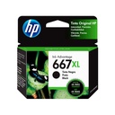 <p>CARTUCHO HP 667XL NEGRO ALTO RENDIMIENTO 3YM81AL SIN GARANTIA</p>