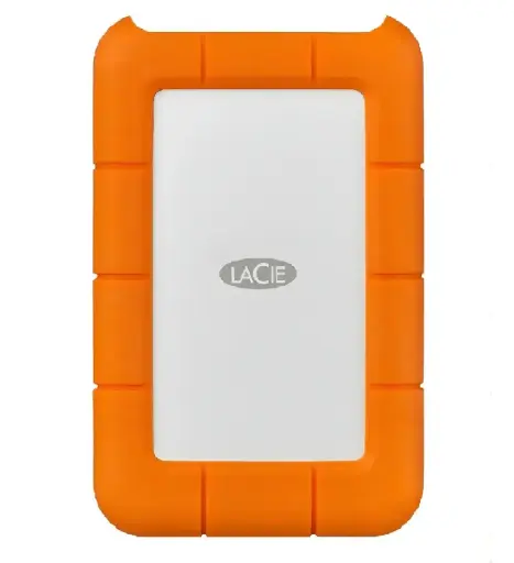 [763649111673] DD EXTERNO LACIE RUGGED 1TB USB C 3.0 NARANJA PLATA STFR1000800 11M GARANTIA