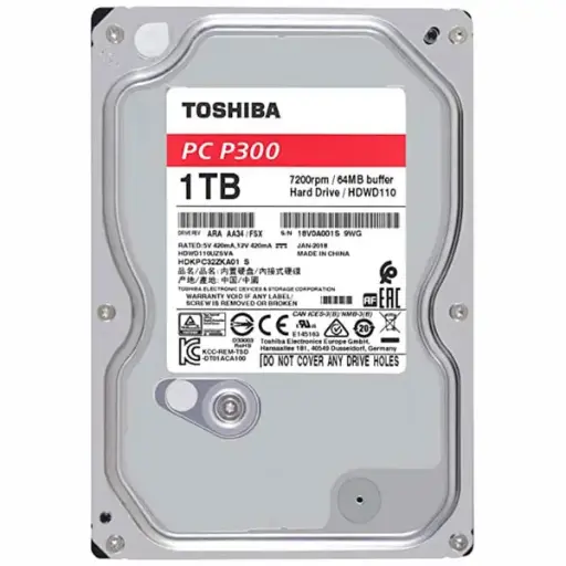 [618996725021] DD TOSHIBA NUEVO 1TB 3.5 P300 HDWD110UZSVA 11M DE GARANTIA