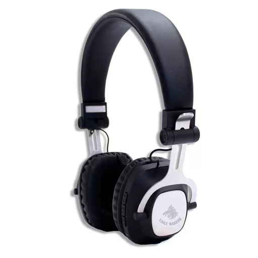 [654862250037] DESCONTINUADO AUDIFONOS EAGLE WARRIOR AIR ACFHS017AIREGW NGR/PLATA BT/MICUSB/3.5MM 1M DE GARANTIA