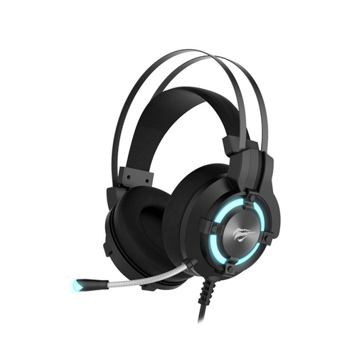 [6950676208740] DIADEMA HAVIT GAMENOTE NEGRO 7.1 USB LED AZUL H2212U 6M DE GARANTIA