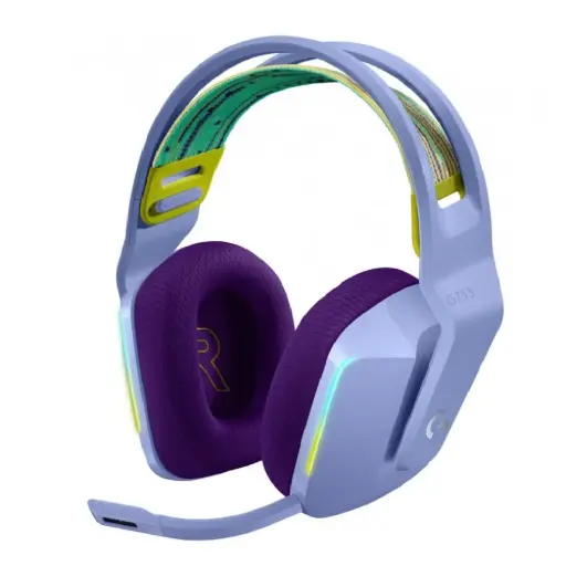 [097855157195] DIADEMA LOGITECH G733 GAMER LIGHTSPEED LILA WIFI RGB 981-000889 11M DE GARANTIA