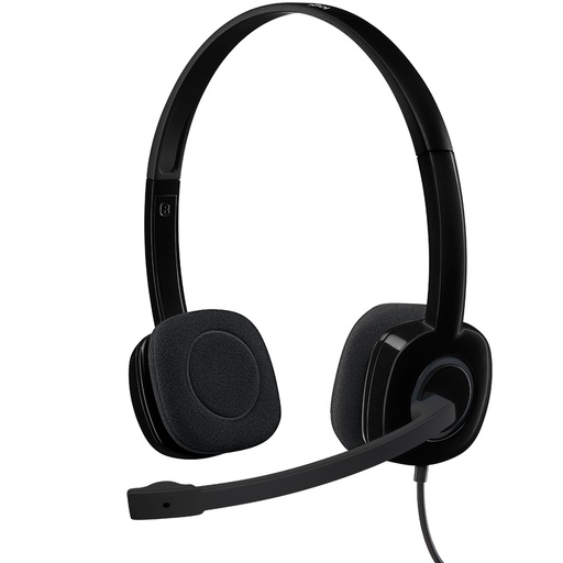 [097855112866] DIADEMA LOGITECH H151 NEGRA 3.5MM 981-000587 11M DE GARANTIA