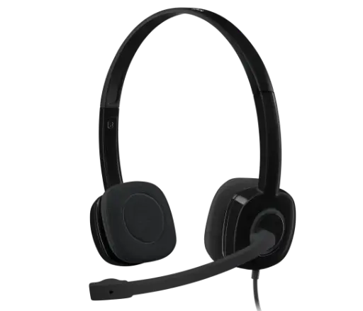 [097855112866] DIADEMA LOGITECH H151 NEGRA 3.5MM 981-000587 11M DE GARANTIA