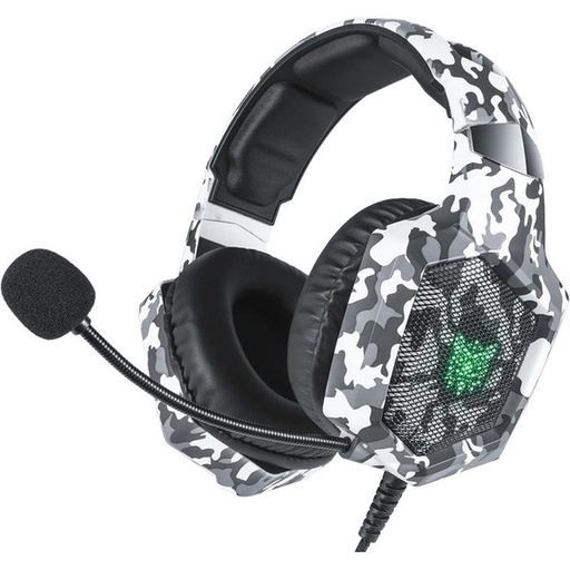 [6972470560374] DIADEMA ONIKUMA K8 GAMER CAMUFLAJEADA MULTIPLATAFORMA 3M DE GARANTIA
