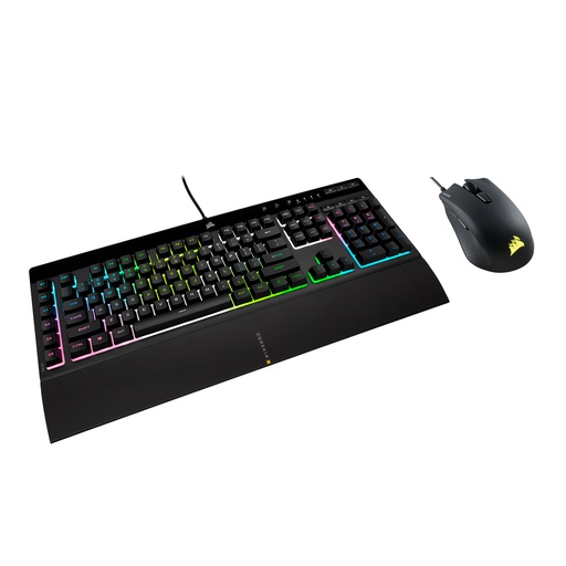[840006638483] KIT 2 EN 1 CORSAIR K55 RGB + MOUSE HARPOON PRO CH-9226865-SP 11M DE GARANTIA
