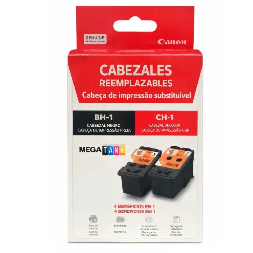 [660685215498] KIT CANON CABEZAL NEGRO/COLOR BH-1/CH-1 COM/G1110 G1100 G2100 G2110 G3100 G3110 G4100 G4110 0692C005AA SIN GARANTIA