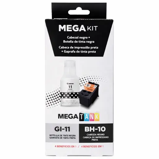 [660685222748] KIT CANON CABEZAL Y TINTA BH-10/GI-11 PGBK COM/G2160 G3160 3418C006AA SIN GARANTIA